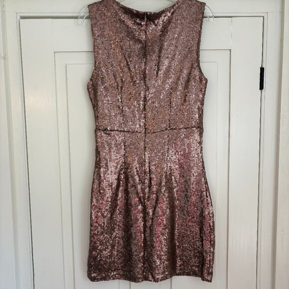 TOBI Bronze Sequined Mini Dress, Medium - Picture 3 of 11